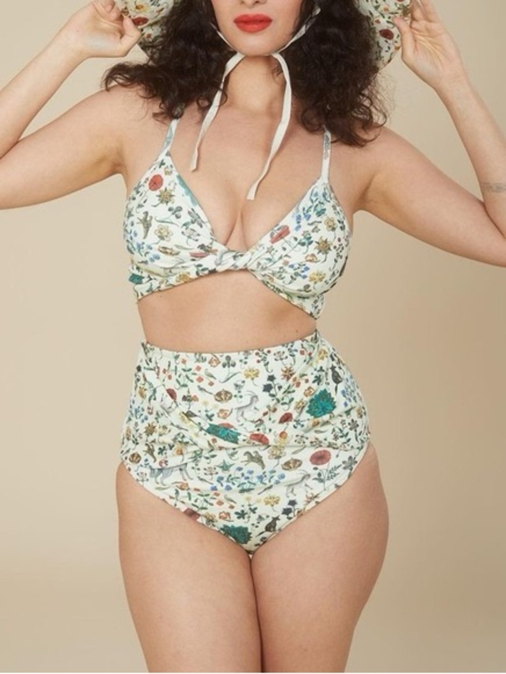 Samantha Pleet Vortex Bikini Top in White Illuminati - RARE